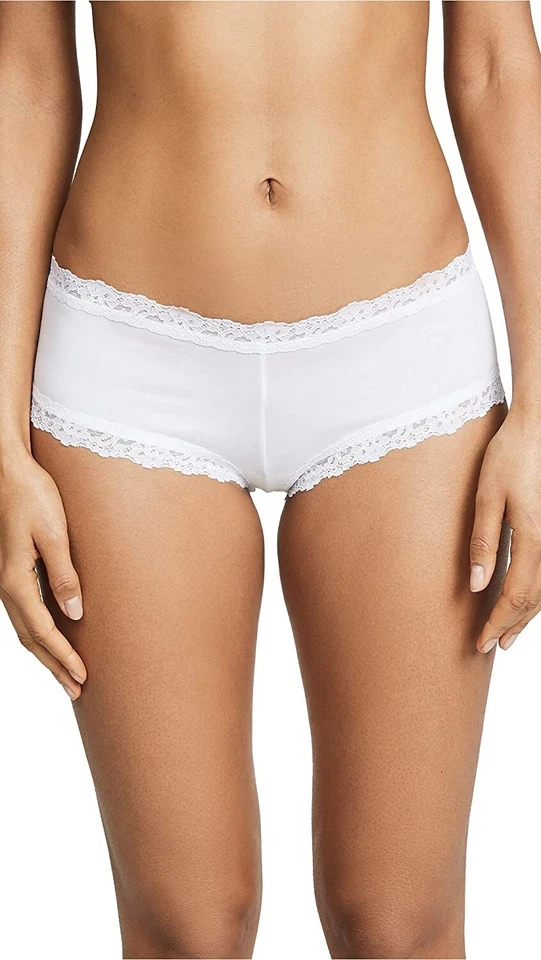 Hanky Panky 259658 Mujer Algodón Conciencia Boyshort Blanco Ropa Interior Talla S Foto 1 de 3