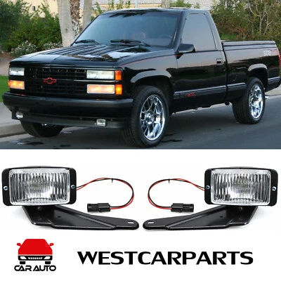 Fog Lights For 1988-99 Chevrolet C1500 C2500 K1500 K2500 Halogen Pair Set Chrome Foto 1 de 4