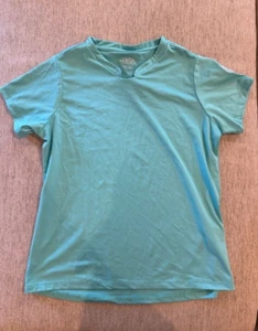 Riding Dover Saddlery Turquoise Short Sleeve Riding Shirt - Girls Youth L - Picture 1 of 5