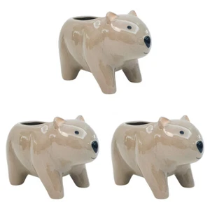 3x Urban Wombat Planter Pot Grey 16cm Home Decorative Outdoor Garden Decor - Picture 1 of 3