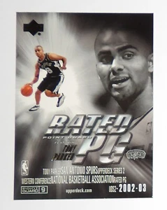 San Antonio Spurs 2002-03 Oberdeck bewertet PG Tony Parker #PG2 KOSTENLOSER VERSAND - Bild 1 von 2