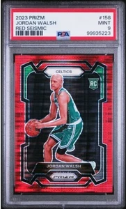 2023 Panini Prizm Jordan Walsh RC Red Seismic #158 PSA 9 MINT  - Picture 1 of 2
