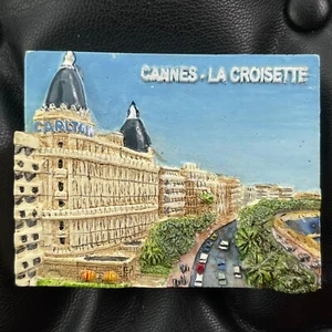 FRANCE🇫🇷RESIN FRIDGE MAGNET✅CANNES PROMENADE LA CROISETTE LANDSCAPE SOUVENIR🎗 - Picture 1 of 3