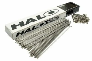 5 Halo BMX Speichen - Schwarz oder Silber Edelstahl mit Nippeln - Bild 1 von 3