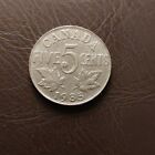 1935 Canada 5 cents George V pièce canadienne en nickel cinq cents