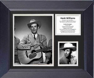 Collage de arte tributo senior Hank Williams impresión enmarcada 11 x 14 - Imagen 1 de 1