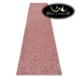 Amazing Modern Rug Runner shaggy "SOFFI" 5cm single-colour PINK High Quality - Picture 1 of 6
