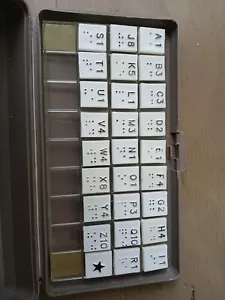 The Braille Teacher Alphabet Teaching Kit Vintage Tile Learning Kit - Picture 1 of 5