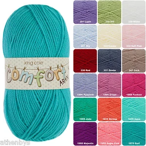 King Cole Comfort Aran 100g Knitting Yarn, Acrylic/Nylon Blend - Picture 1 of 9