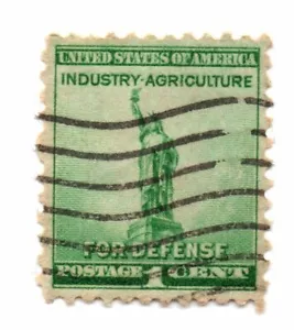 Scott #899 US Briefmarke 1940 1c Freiheitsstatue zur Verteidigung gebraucht (a9) - Bild 1 von 2