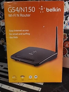 Belkin G54/N150 Wireless Wi Fi N Router 4 LAN Port Up to 150Mbps - Picture 1 of 3