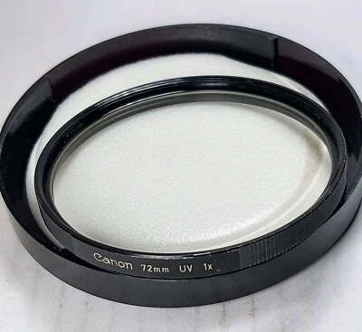 Genuine Canon 72mm UV 1 Glass Lens Filter 72 mm UV Protection Safety Japan E-72 - Image 1 of 4