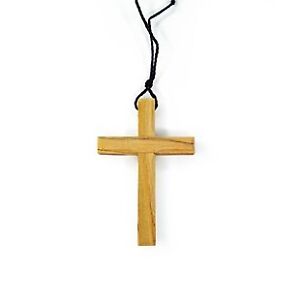 Cross Olive Wood Necklace