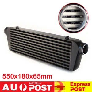 2.5'' Outlet/Inlet Bar &Plate Front Mount Turbo Intercooler 550x180x65 Universal - Picture 1 of 9