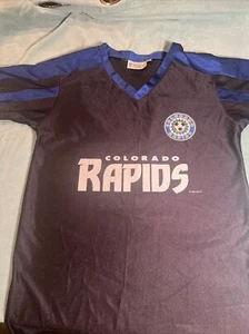 Vintage 2003 Colorado Rapids Black/ Blue soccer jersey - Sz M - Preowned - Picture 1 of 9