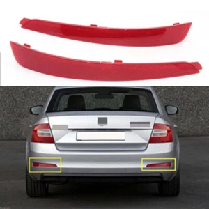 For Skoda Octavia A7 Sedan 2013-17 1 Pair Rear Bumper Reflector Light Brake Lamp - Bild 1 von 6