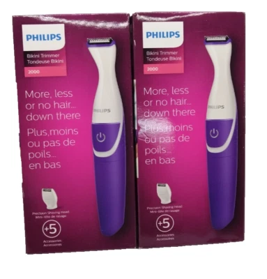 Pack de 2 recortadoras de bikini Philips 2000 con accesorios BRT383/50 nuevas en caja Foto 1 de 3