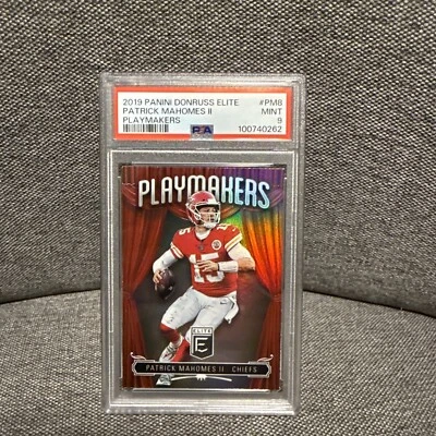 2019 Panini Donruss Elite Patrick Mahomes PLAYMAKERS PSA 9 - Image 1 of 3
