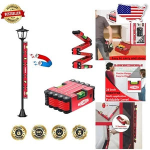 Compact 28-Inch Multi-Angle Level with Magnetic Lining for Accurate Measurements - Picture 1 of 9