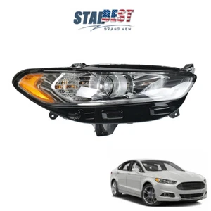 Halogen Headlight Assembly For 2013-2016 Ford Fusion Passenger RH Side Headlamp - Picture 1 of 9