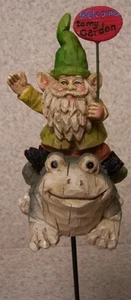 Garden Accent Welcome to my Garden Gnome NEW freestanding or mount on a stake - Picture 1 of 4