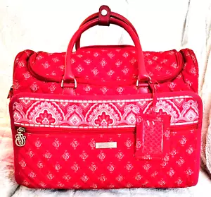 Borsone vintage RARO Vera Bradley ROSSO trasporto bagagli a mano 17x15x9 - Foto 1 di 21