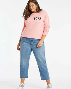 Simply Be Soft Coral Back Graphic Sweatshirt UK28 / EUR56 - Picture 1 of 12