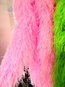20 ply Candy Pink Ostrich Boa 2 Yards Long Premium Ostrich Boa - Picture 1 of 2