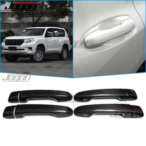 Carbon Exterior Door Handle Trim For Toyota Land Cruiser Prado J150 FJ150 11-22 - Picture 1 of 9