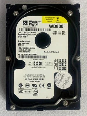 Western Digital - WD800JB-00FMA0 - Caviar 80GB 7200RPM EIDE 8MB Cache (512) - Image 1 of 2
