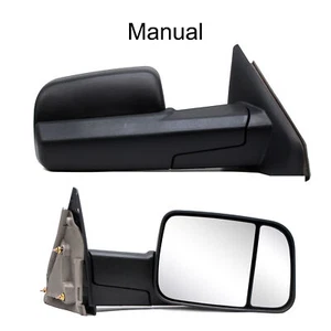 Pair Set Manual Towing Mirrors fit for 03-08 Dodge Ram 1500 2500 Left+Right Side - Imagen 1 de 10