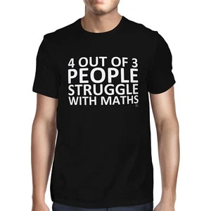 1Tee Mens 4 Out Of 3 People Struggle With Math T-Shirt - Picture 1 of 24