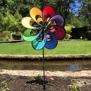 0208 Spectrum Double Windee Wheelz Colorful Flower Spinner - Picture 1 of 6