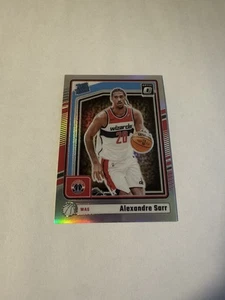 Tarjeta de novato Donruss Optic Alexandre Sarr 2024-25 clasificación RC plateada Prizm Holo SP - Imagen 1 de 2