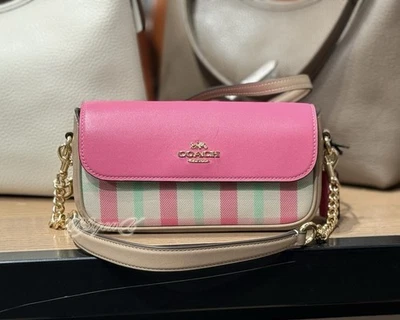 Bolso Bandolera Coach Hailey Hombro con Solapa con Estampado a Cuadros Dama Cartera CBI56 Foto 1 de 4