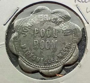 John Erickson Pool Room - Marysville, Washington - 25 Cent Trade Token / Coin - Picture 1 of 2