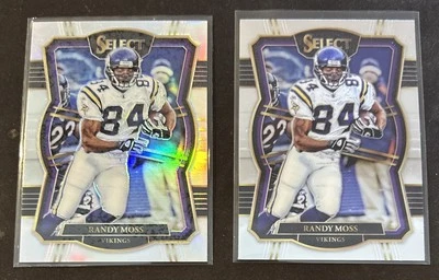 2017 Select Randy Moss Premier Level #154 Base + Silver Prizm Lot Vikings - Image 1 of 2