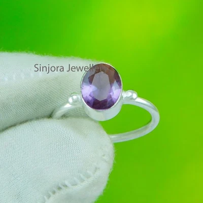 Anello regalo fatto a mano in argento sterling 925 con pietra preziosa... - Immagine 1 di 4