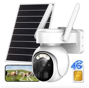 2K 4G Cámaras De Seguridad 360 Solar Para Exterior Casa Inalambricas Con Audio - Imagen 1 de 7