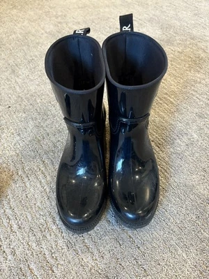 Moncler Mujeres Ginette Tejido Cuello Lluvia Negro Charol Botines 38 Foto 1 de 4
