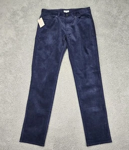 Peter Millar Superior Corduroy Pants Men's 32x34 Navy Classic Fit NWT $170 - Picture 1 of 11