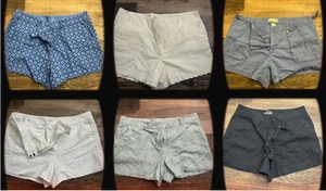 Women’s Size 16 Shorts Lot Ann Taylor Loft Old Navy Black White Blue Lace - Picture 1 of 24