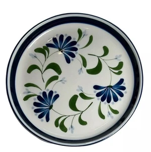 "Juego de 6 platos redondos florales azules de gres vintage Dansk 8"" 541810 Sage Song" - Imagen 1 de 7
