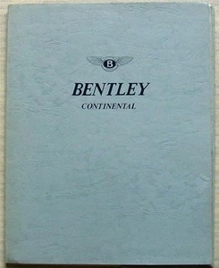 BENTLEY CONTINENTAL S3 Car Sales Literature Pack 1965 HJ Mulliner PARK WARD - Picture 1 of 4