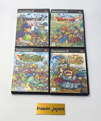 Lot 4 Dragon Quest 5 8 V VIII Torneko 3 Yangus Dungeon PS2 PlayStation 2 Tested - Image 1 of 4