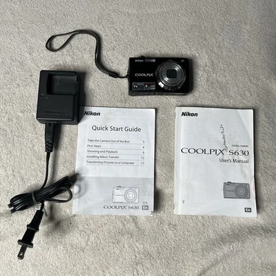 READ - Nikon Coolpix S630 12.0 MP Digital Camera Battery Charger - LENS ERROR - Image 1 of 4