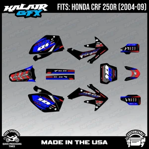 Graphics Kit for  Honda CRF250R CRF 250R (2004-2009) Rebel Series - Blue - Bild 1 von 4