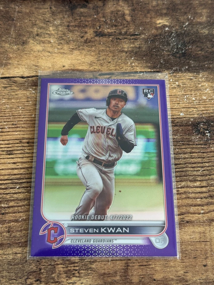 2022 Topps Chrome Update Purple Refractors #USC178 Steven Kwan - Image 1 of 1