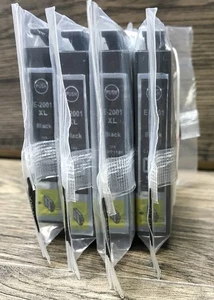4 generische E-2001XL schwarze Tintenpatronen - neu/ungeöffnet für Epson Expression - Bild 1 von 7
