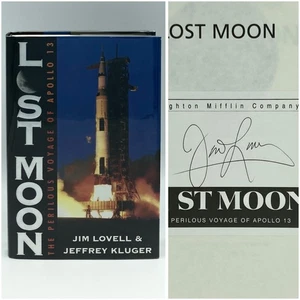 *Signed* Lost Moon - Jim Lovell & Jeffrey Kluger (Houghton Mifflin, 1994) HC - Picture 1 of 12